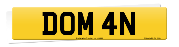 Registration number DOM 4N
